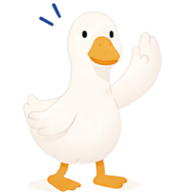 Goose Mascot Waving